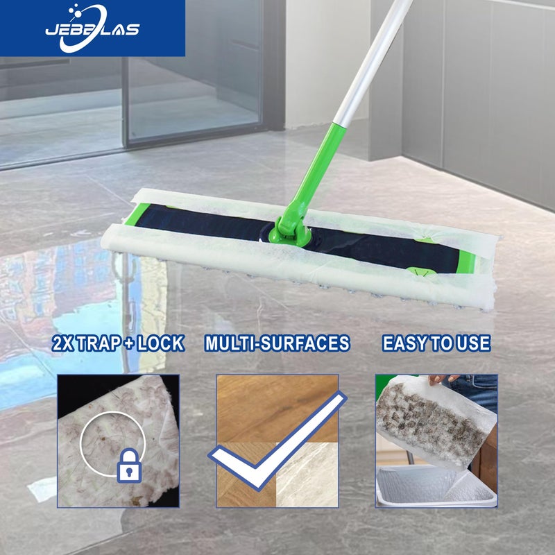 JEBBLAS XL Pet Dry Sweeping Cloth Refills Heavy Duty Mop Pads Multi Surface Refills for Floor Mopping and Cleaning,Disposable Sweeping Cloth for XL Sweeper, Pack of 40 Pcs - Image 2